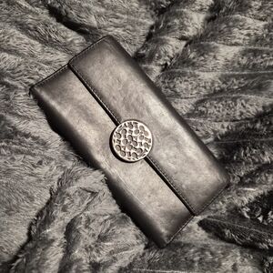 ​Coach Vintage Black Leather Slim Envelope Wallet